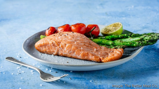 Plantish salmon on plate resized