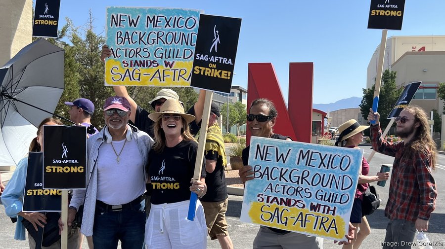 SAG-AFTRA and others picket in front of Netflix Studios amid nationwide