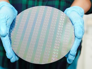 Silicon wafer for manufacturing semiconductor of integrated circuit.