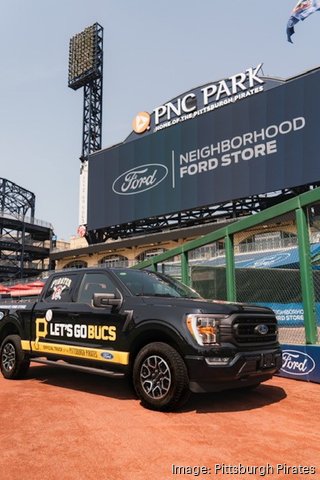 Neighborhood Ford Store unveils first official truck of the Pittsburgh  Pirates - CBS Pittsburgh