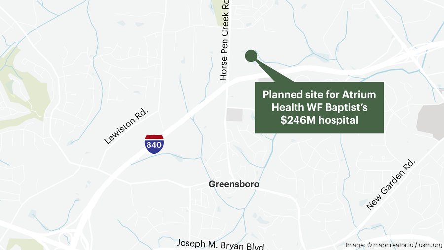 Atrium Health Wake Forest Baptist, Cone Health, Novant Health address