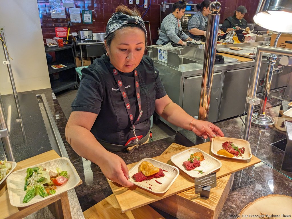 food stylist in San Francisco - large beer on tap with 49ers logo for <a  href= Francisco 49ers menu  boards for Levi's stadium</a> photographed by <a  href= Breakey