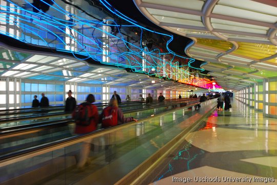 Mesmerizing Tunnel, Chicago O'Hare Airport