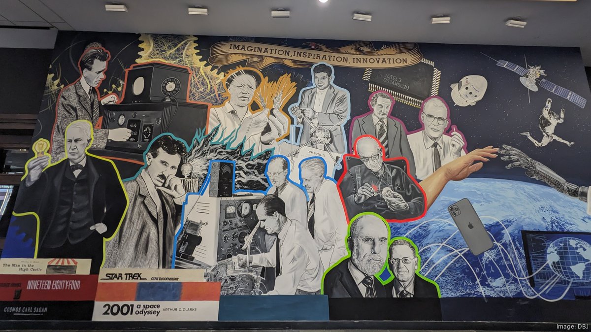 Technology-inspired mural takes shape in downtown Dayton - Dayton