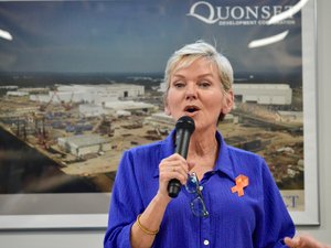 Jennifer Granholm at Quonset