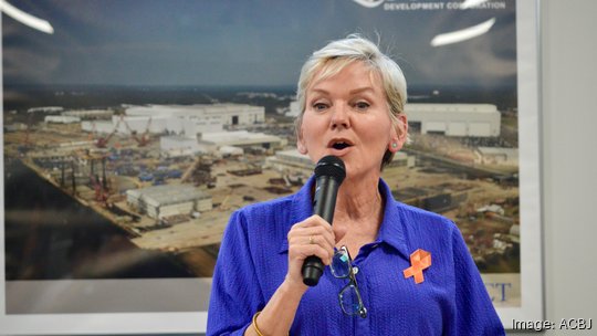 Jennifer Granholm at Quonset