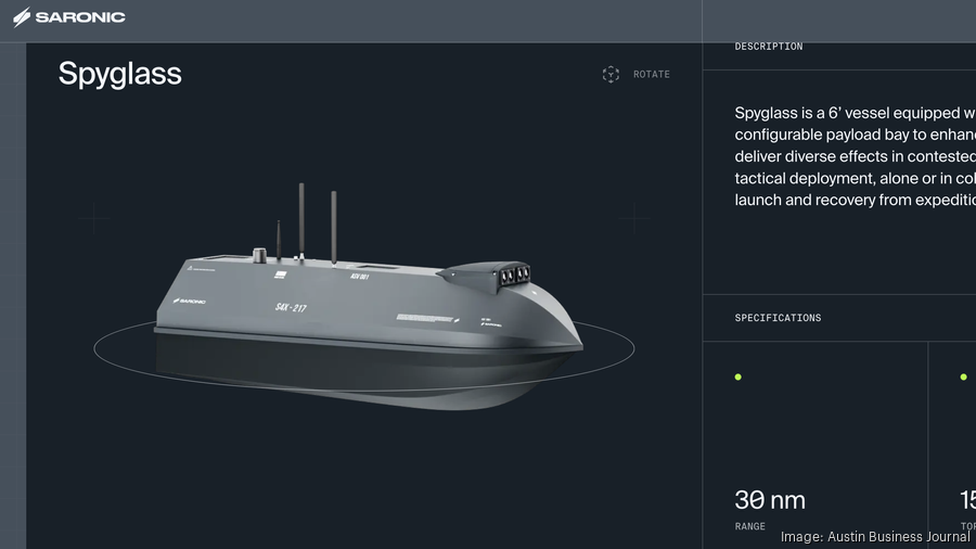 Saronic raises cash for drone ships - Austin Business Journal