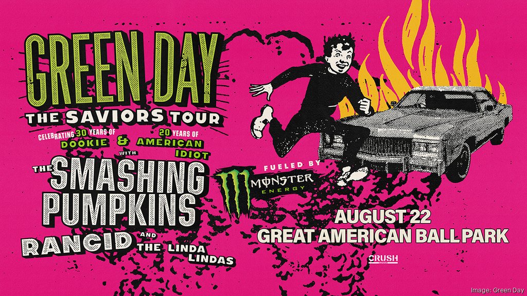 Green Day bringing Saviors Tour to Great American Ball Park - Cincinnati  Business Courier