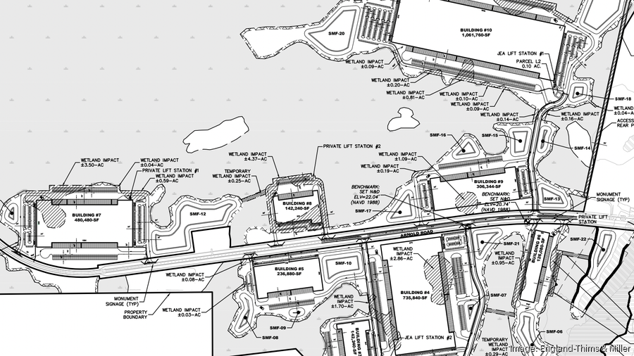 Large industrial project in review on Arnold Road Jacksonville