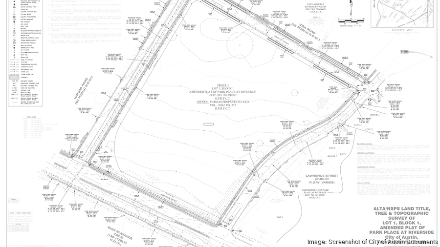 River City Capital Partners is planning a 700-plus apartment development at 6610 Riverside Dr..` SCREENSHOT OF CITY OF AUSTIN DOCUMENTS