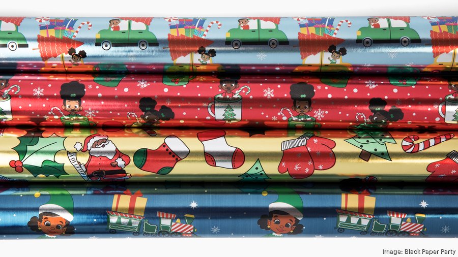 Christmas Black Wrapping Paper for sale