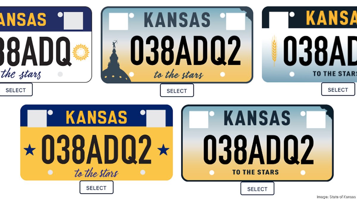 Kansas is offering residents five new license plate possibilities