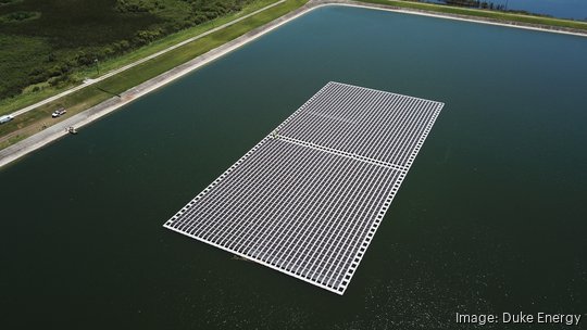 Duke Energy floating solar panels