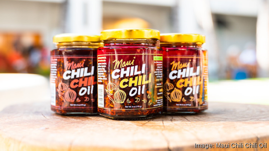 Maui Chili Chili Oil bottles