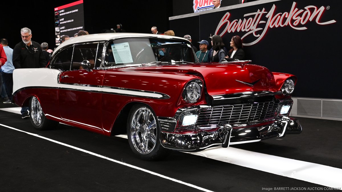 See The Top 10 Vehicles Sold At 2024 Barrett Jackson On Thursday   Lot 806 1956 Chevrolet Bel Air Custom Hardtop*1200xx5777 3250 0 301 