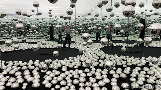 Yayoi Kusama’s “Let’s Survive Forever,”