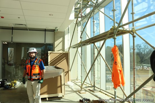 Glass facade inside Herff