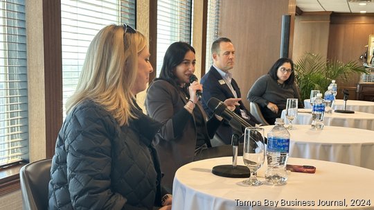 Rachel Feinman, Linda Olson, Lakshmi Shenoy, Chris Paynter, Leadership Tampa