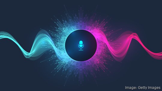 Voice assistant concept. Vector sound wave. Voice and sound recognition equalizer wave flow background. Personal assistant and voice recognition concept gradient vector illustration.