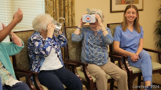 CareYaya elderly using VR headsets