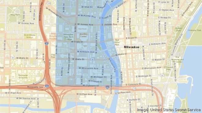 Secret Service discloses broad outline of RNC security zone in downtown Milwaukee: Map ...