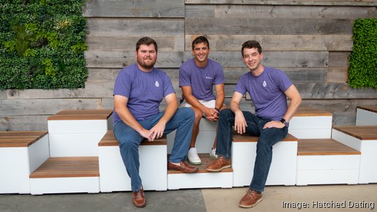 Hatched Dating L to R Sam Lukens, COO & Co Founder, Mitch Alterman, CEO & Co Founder, Reeves Kissel, CTO & Co Founder