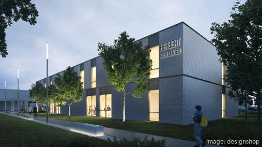 Rendering of the Herbert STEM Center at Whitehaven High School 2024