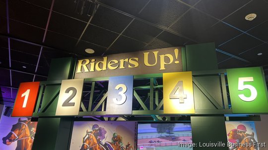 Riders Up! sign