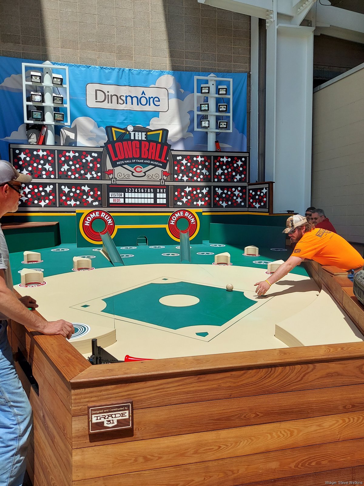 Reds roll out huge pinball-style baseball game for fans at GABP ...