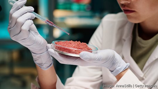 Woman Conducting Experiment on Alternative Lab-Grown Meat