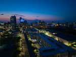 Downtown Jacksonville in Pre-Dawn Twilight - Aerial