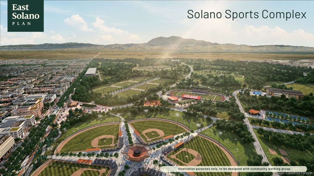 California Forever adds sports complex to plans for ground-up city in Solano  County - San Francisco Business Times