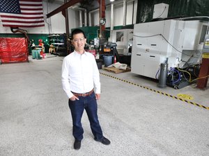 Modern Hydrogen CEO and co-founder Tony Pan is pictured in his growing company’s new headquarters in Woodinville, Washington