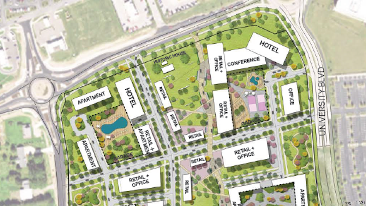 Mixed-use development with 25 buildings proposed on 43-acre site near ...