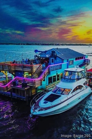 Floating Clear Lake bar Barge 295 works to recover from Beryl - Houston ...