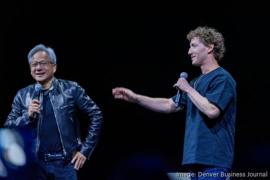 Jensen Huang and Mark Zuckerberg SIGGRAPH