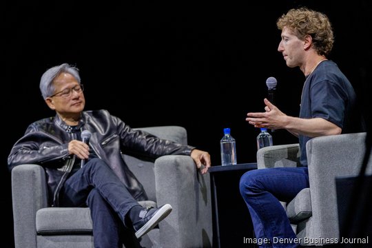 Jensen Huang and Mark Zuckerberg SIGGRAPH