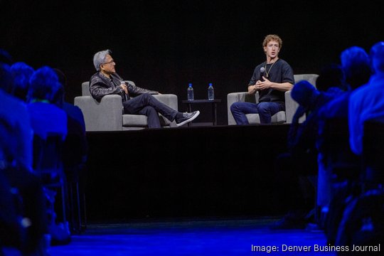 Jensen Huang and Mark Zuckerberg SIGGRAPH