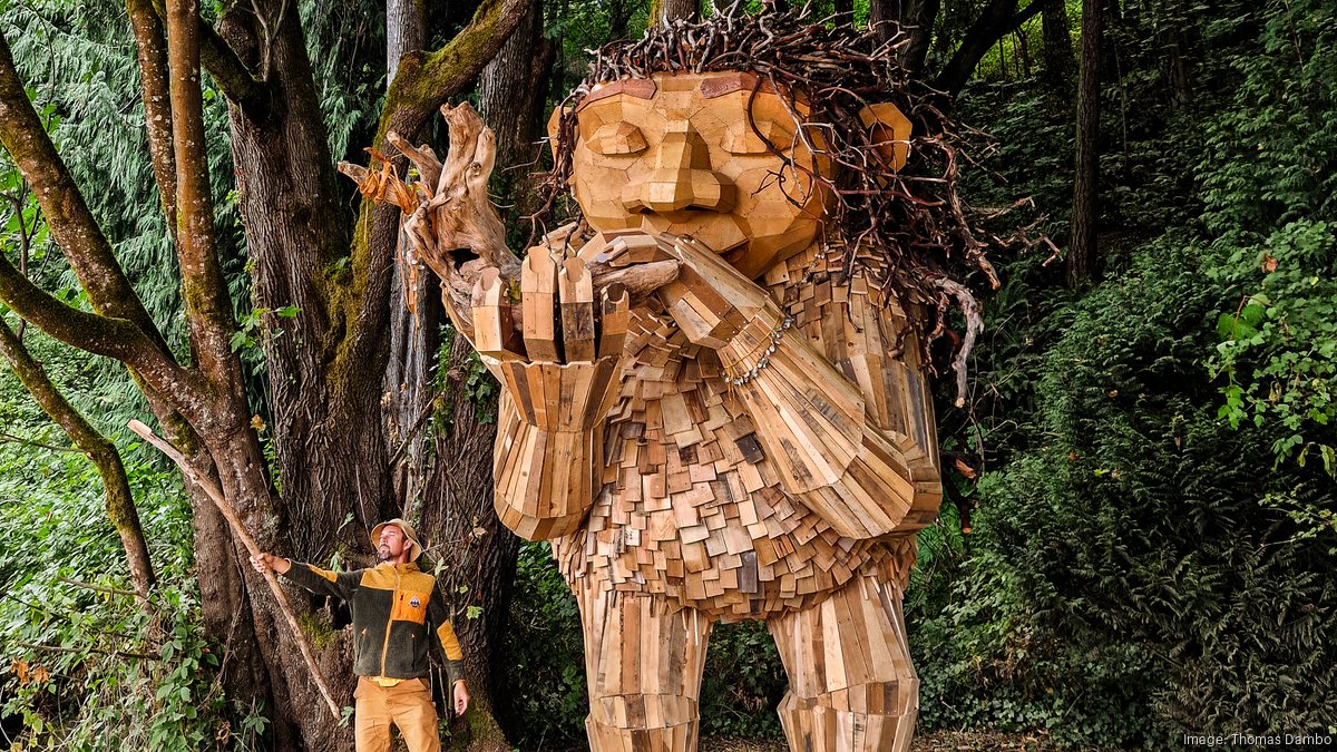 Thomas Dambo's giant troll sculpture to debut in Wauwatosa park