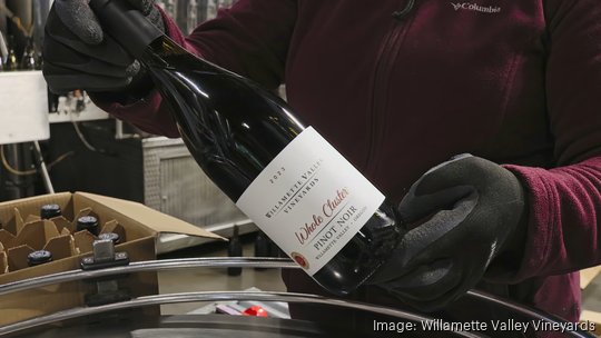 Bottle Off The Line Photo by Willamette Valley Vineyards