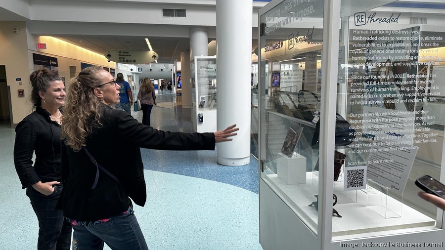 Rethreaded unveils new exhibit at Jacksonville International Airport ...