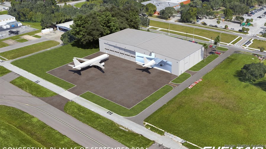 New TPA hangar for Sheltair under construction - Tampa Bay Business Journal