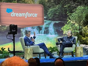 Governor Gavin Newsom signs bills at Dreamforce