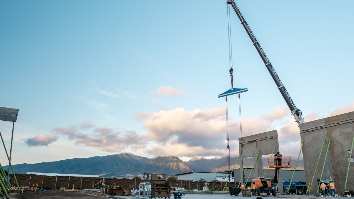 Construction progresses on Maui Airport Industrial Center near airport