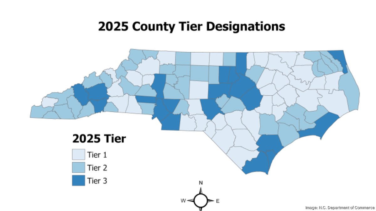 Surry, Montgomery, Randolph move into mostdistressed North Carolina