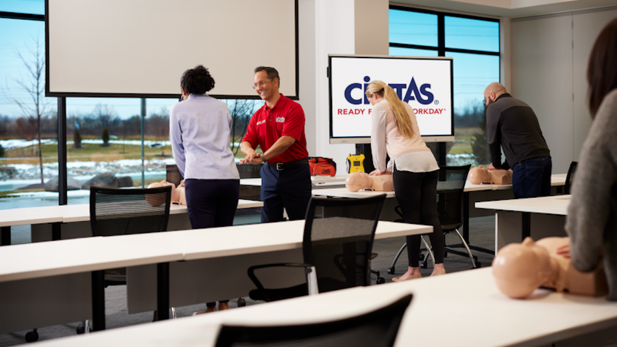 Employee's life saved by quick action and AED from Cintas - Cincinnati ...