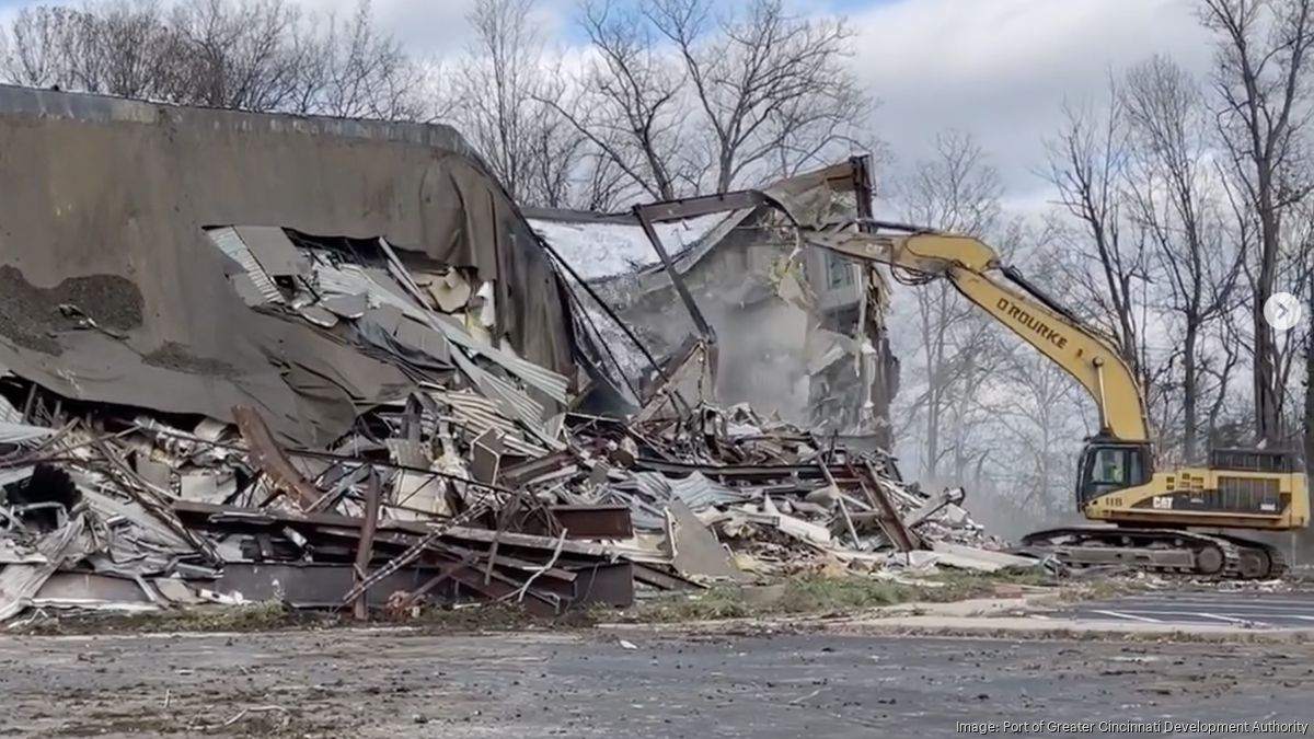 Cincinnati Port demolishes former BASF building - Cincinnati Business ...