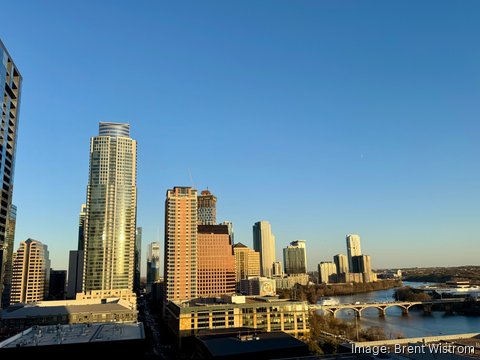 Downtown Austin skyline and river