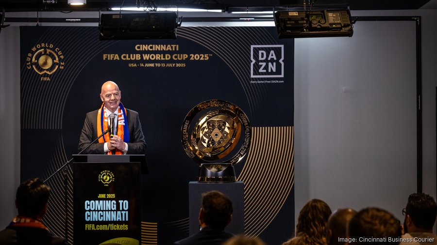 FIFA president visits Cincinnati, announces $1M gift for host