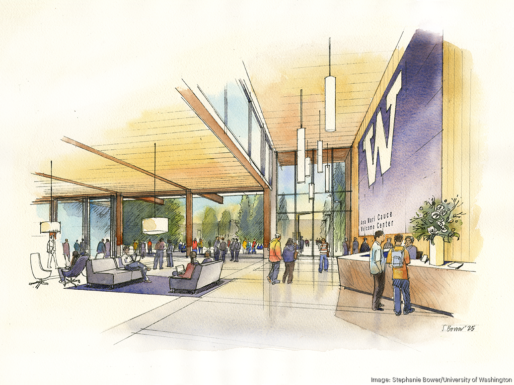 ワシントン大学　ペナント　University of Washington University of Washington plans $61 million welcome center